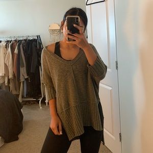 Urban Outfitters Olive Hi-Low Sweater - Size S
